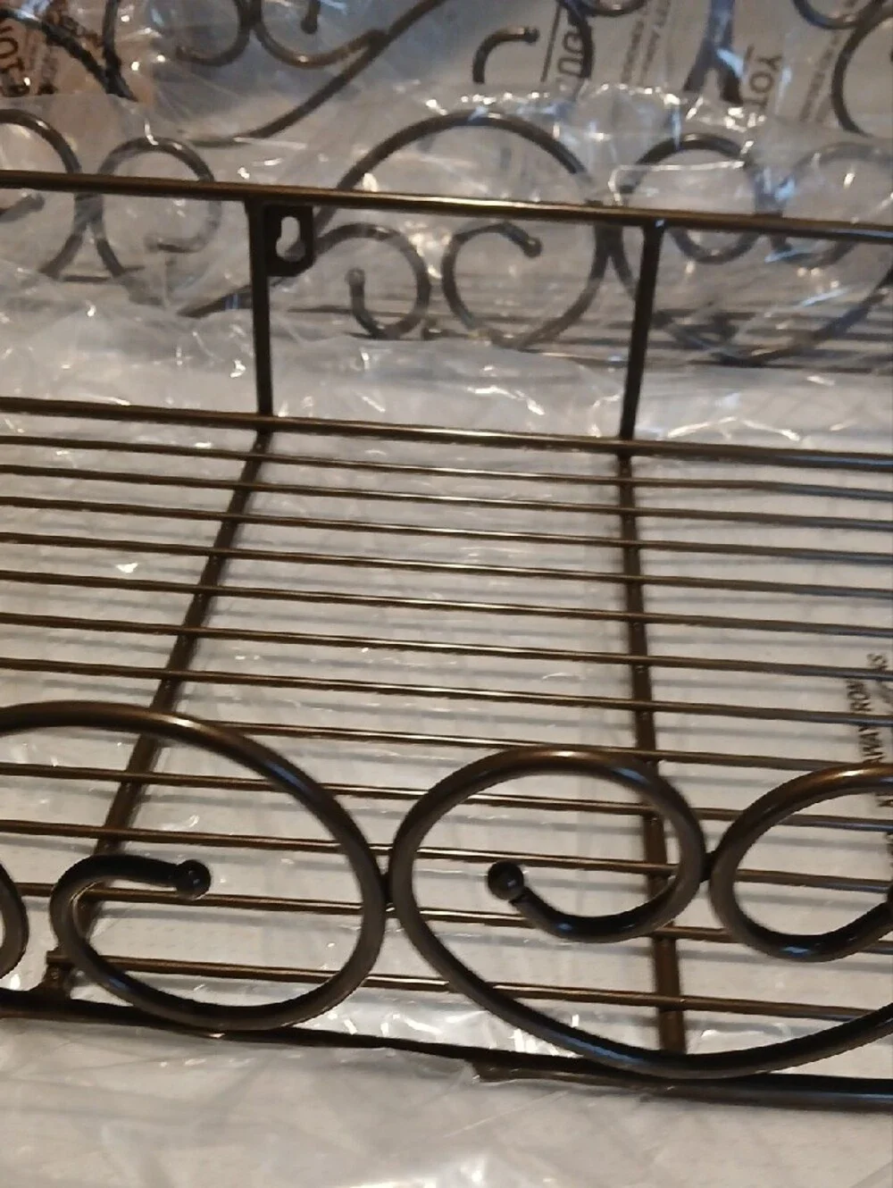 Princess House 2 Metal Wall Shelves W/bar And 5 Hooks 6836